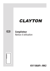 Mode d’emploi Clayton KV1186AP+MK2 Congélateur