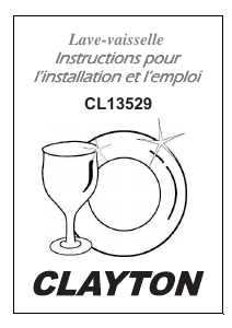 Mode d’emploi Clayton CL13529 Lave-vaisselle