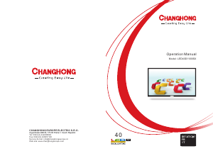 Mode d’emploi Changhong LED40D1100ISX Téléviseur LED