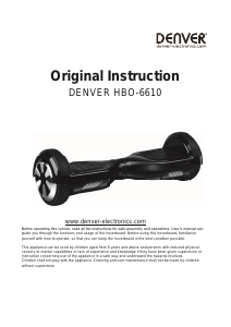 Manual Denver HBO-6610 Hoverboard