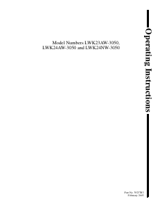 Manual Kleenmaid LWK23AW-3050 Washing Machine