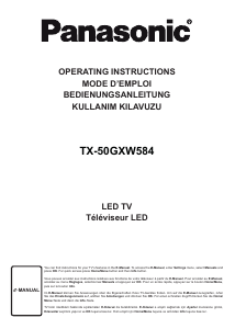 Kullanım kılavuzu Panasonic TX-50GXW584 LED televizyon