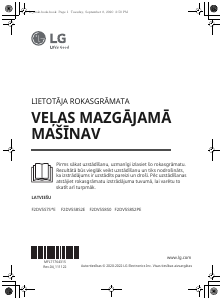 Rokasgrāmata LG F2DV5S8S2PE Veļas mašīna