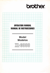 Manual de uso Brother XL-3000 Máquina de coser
