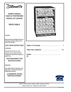 Manual Danby DWC516BLS Silhouette Wine Cabinet