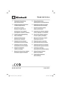 Manual de uso Einhell TE-AG 18/115 Q Li Amoladora angular