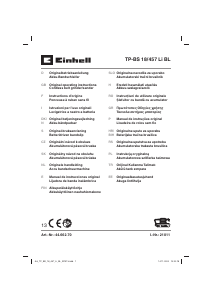 Brugsanvisning Einhell TP-BS 18/457 Li BL Båndsliber