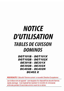 Mode d’emploi California DE301B Table de cuisson