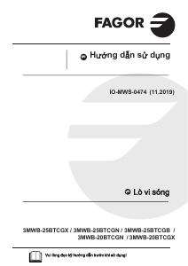 Hướng dẫn sử dụng Fagor 3MWB-25BTCGX Lò vi sóng