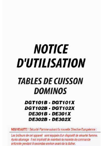 Mode d’emploi California DGT102BCA Table de cuisson