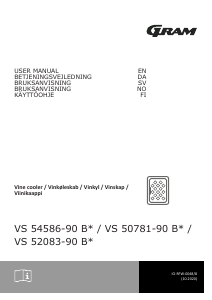 Käyttöohje Gram VS 52083-90 B Viinikaappi
