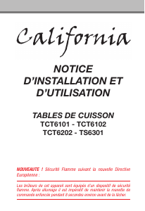 Mode d’emploi California TCT6102BCA Table de cuisson