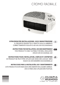 Manuale Olimpia Splendid Cromo Radiale Termoventilatore