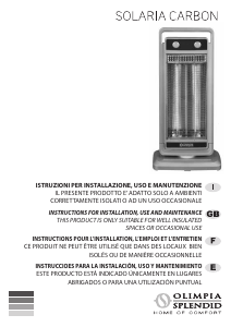 Manuale Olimpia Splendid Solaria Carbon Termoventilatore