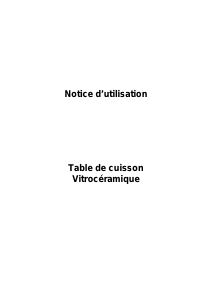 Mode d’emploi California VS4Z2CAL Table de cuisson