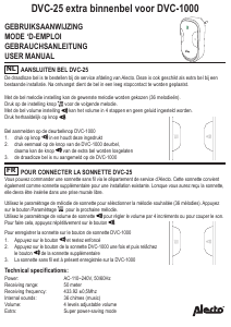 Bedienungsanleitung Alecto DVC-25 Türklingel