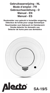 Manual de uso Alecto SA 19/5 Detector de humo