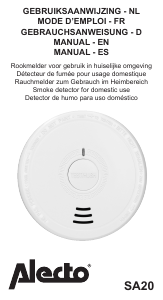 Manual de uso Alecto SA-20 Detector de humo