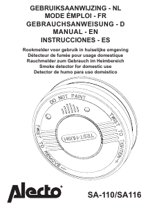Manual de uso Alecto SA-110 Detector de humo