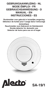 Manual de uso Alecto SA 19/1 Detector de humo