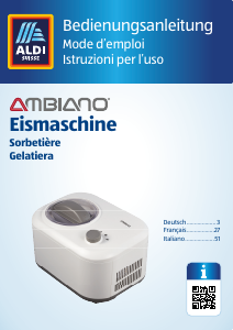 Bedienungsanleitung Ambiano MD 10169 Eismaschine