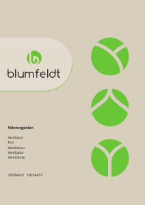 Manuale Blumfeldt 10034652 Wintergarden Ventilatore