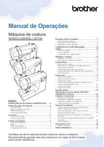 Manual Brother CE7700 Máquina de costura