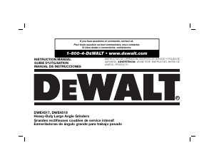 Manual DeWalt DWE4519 Angle Grinder