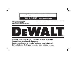 Manual de uso DeWalt D28114 Amoladora angular
