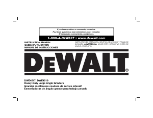 Manual DeWalt DWE4517 Angle Grinder