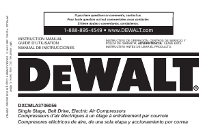 Manual de uso DeWalt DXCMLA3706056 Compresor