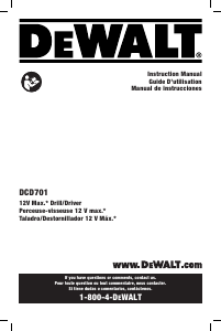 Manual de uso DeWalt DCD701F2 Atornillador taladrador