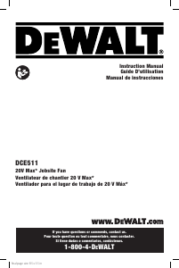 Mode d’emploi DeWalt DCE511B Ventilateur