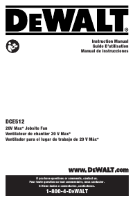 Mode d’emploi DeWalt DCE512B Ventilateur
