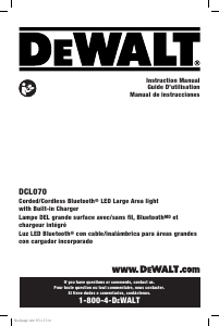 Mode d’emploi DeWalt DCL070 Lampe