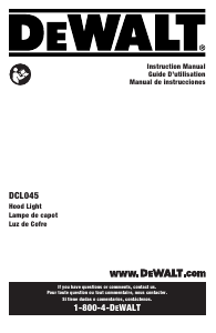 Manual de uso DeWalt DCL045B Lámpara