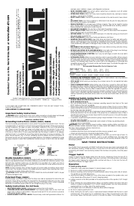 Mode d’emploi DeWalt DW888 Meuleuse droite