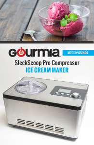 Manual Gourmia GSI400 SleekScoop Pro Ice Cream Machine