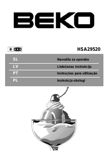 Priročnik BEKO HSA 29520 Zamrzovalnik