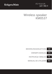 Manual Krüger and Matz KM0537-B Speaker