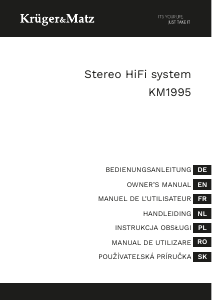 Handleiding Krüger and Matz KM1995-A Stereoset