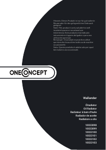 Manual de uso OneConcept 10033098 Wallander Calefactor