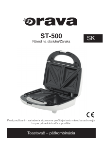 Návod Orava ST-500 Kontaktný gril