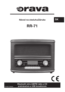 Návod Orava RR-71 Rádio