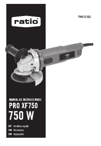 Manual Ratio PRO XF750 Angle Grinder