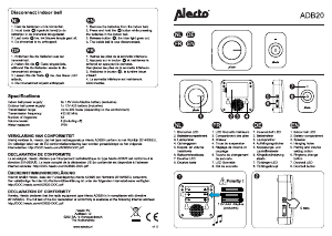 Mode d’emploi Alecto ADB-20 Sonnette de porte