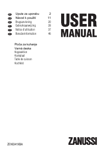 Mode d’emploi Zanussi ZEV6341XBA Table de cuisson