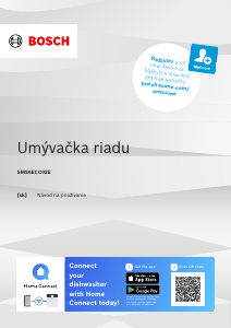 Návod Bosch SMS6ECC02E Umývačka riadu