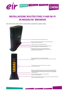 Manuale ZyXEL P-660 (EIR) Router