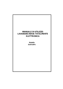 Manuale DAYA D107A3PA Lavatrice